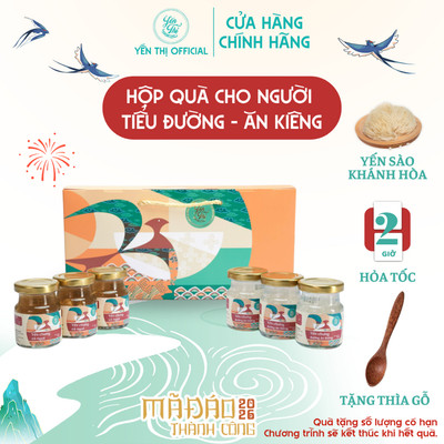 Yến Thị - Gói quà tặng cao cấp cho người tiểu đường và ăn kiêng - Tổ yến Khánh Hòa chưng sẵn