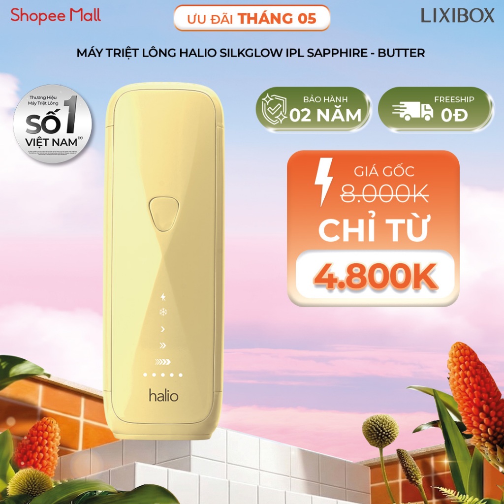 [KOL] Máy Triệt Lông Halio SilkGlow IPL Sapphire Cooling Hair Removal Device