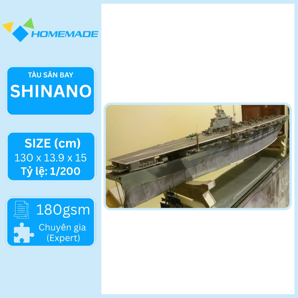 Bộ Kit Mô Hình Giấy Tàu Sân Bay Shinano