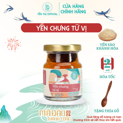 Yến Thị - Chưng tứ vị - Tổ yến sào Khánh Hòa chưng sẵn - hũ 70ml