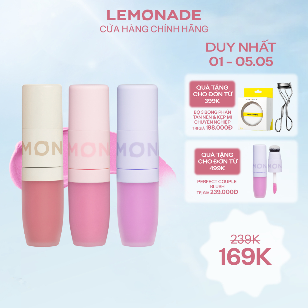 Má kem mịn lì thuần chay Lemonade Perfect Couple Blush 8,5g