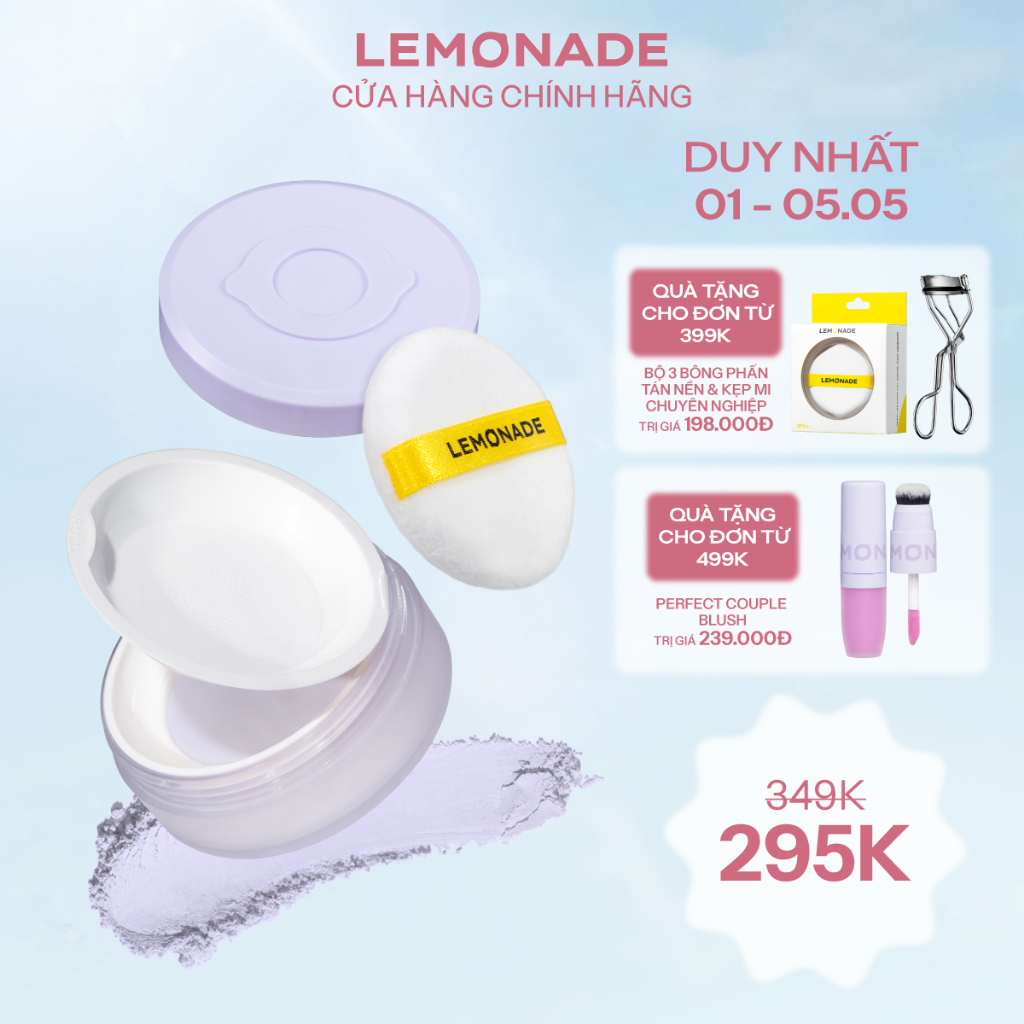 Phấn phủ mỏng nhẹ kiềm dầu thuần chay chống nắng Lemonade Supermatte No Makeup Loose Powder 9g | BigBuy360 - bigbuy360.vn