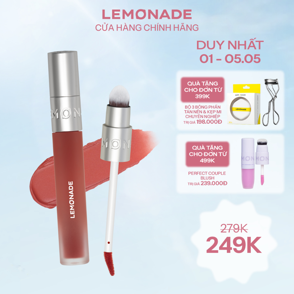 Son bùn ẩm mờ mịn lâu trôi Lemonade Perfect Couple Blurry Stain Lip Cream 3,5g | BigBuy360 - bigbuy360.vn