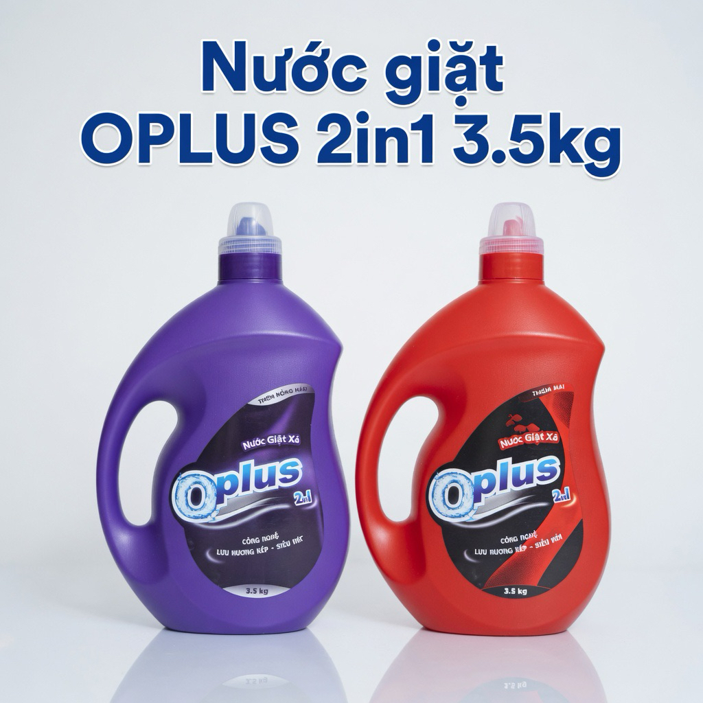 Nước Giặt OPLUS 2in1 can giọt nước 3.5kg, tẩy mạnh, lưu hương lâu, mềm vải, can 3.5kg
