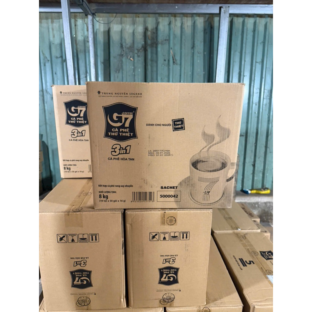 Sỉ Thùng 10 Bịch * 50gói Cà phê G7 gói Vuông Trung Nguyên