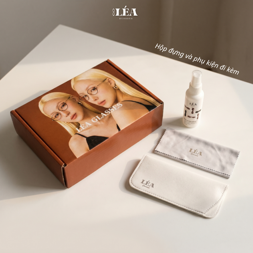 Kính mắt kim loại chuyên lắp cận LÉAGLASSES kính DESI cao cấp Bayonetta Y2K Oval Vintage HOT TREND | BigBuy360 - bigbuy360.vn