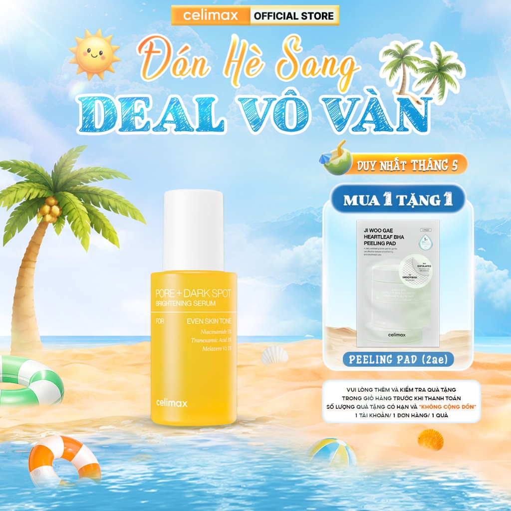 Serum Hỗ Trợ Giảm Thâm, Dưỡng Sáng Celimax Pore + Dark Spot Brightening serum 30ml