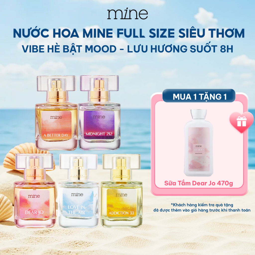 Nước Hoa Nữ Full Size Thơm Lâu 8H Nước Hoa Mine Cao Cấp Bộ Sưu Tập Hương Ngọt Ngào, Quyến Rũ 30ML