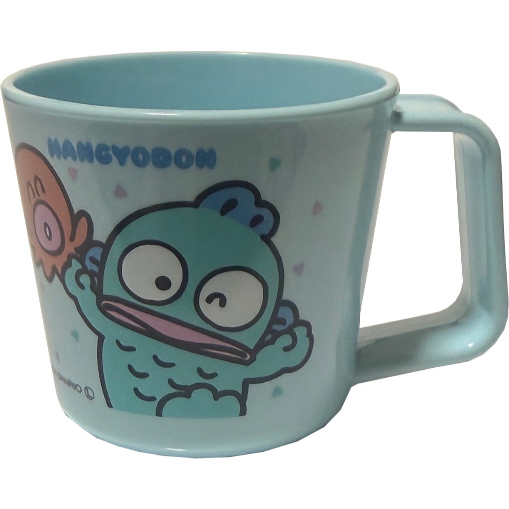 【Direct from Japan】Sanrio Hangyodon Plastic Mugs with Handles, Plastic Hand Cups, Standable Mug for 