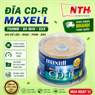 Đĩa trắng Đĩa CD trắng MAXEL hộp 50 cái dung lượng 700mb