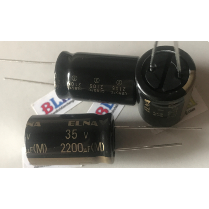 Tụ âm thanh 35V 2200uF 16x25mm chính hãng ELNA.