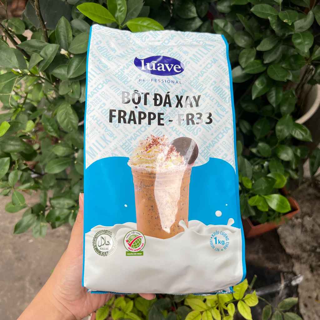 Bột Đá Xay Frappe FR33 Luave 1KG – Bột Frappe Pha Đá Xay, Trà Sữa, Smoothie