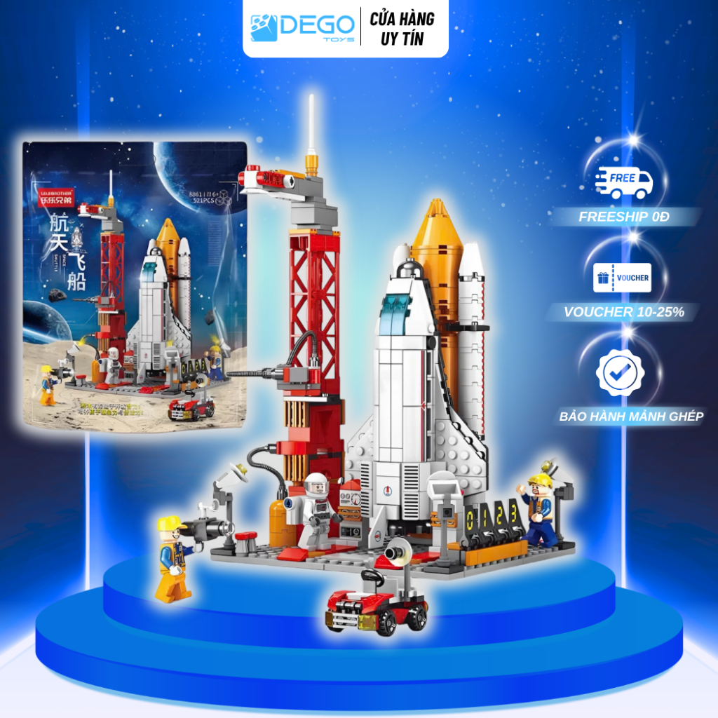 Mô hình lắp ráp tàu vũ trụ Lele Brother-8861 , Bộ Lắp Ráp Tàu Vũ Trụ SKU 8861 - DEGO Toys