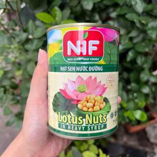 Hạt Sen Nước Đường NIF 560g – Hạt Sen Đóng Hộp Tiện Lợi, Dùng Nấu Chè & Pha Chế