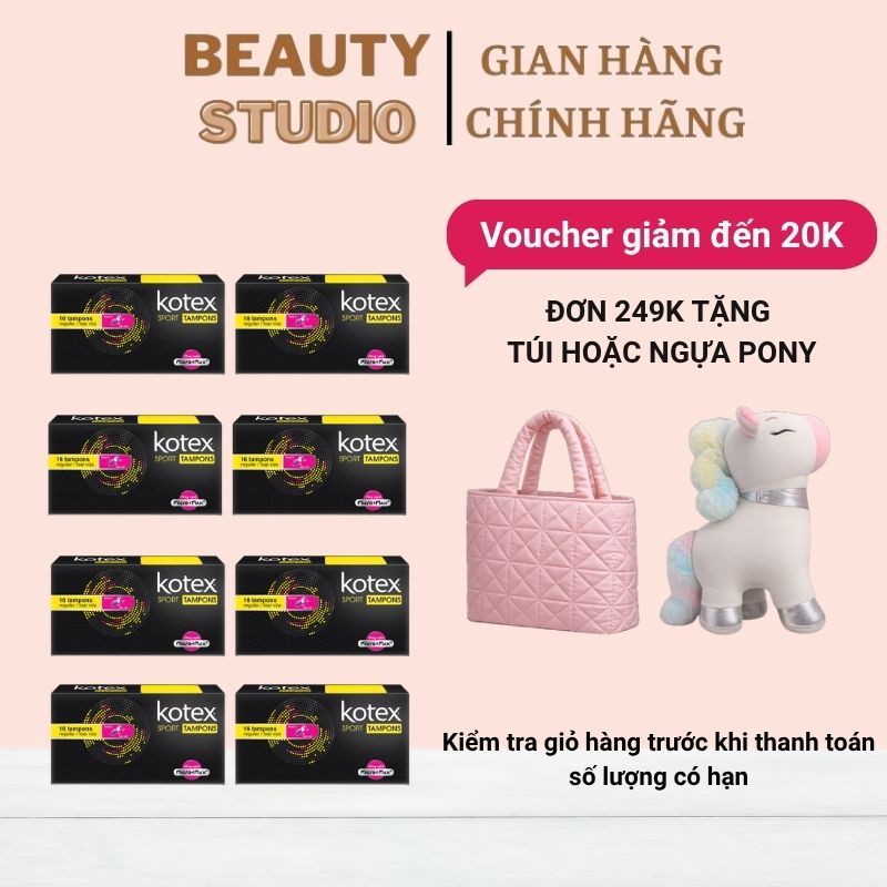 [KÈM QUÀ TẶNG] Thùng 12 hộp Tampon Kotex 16 que/hộp