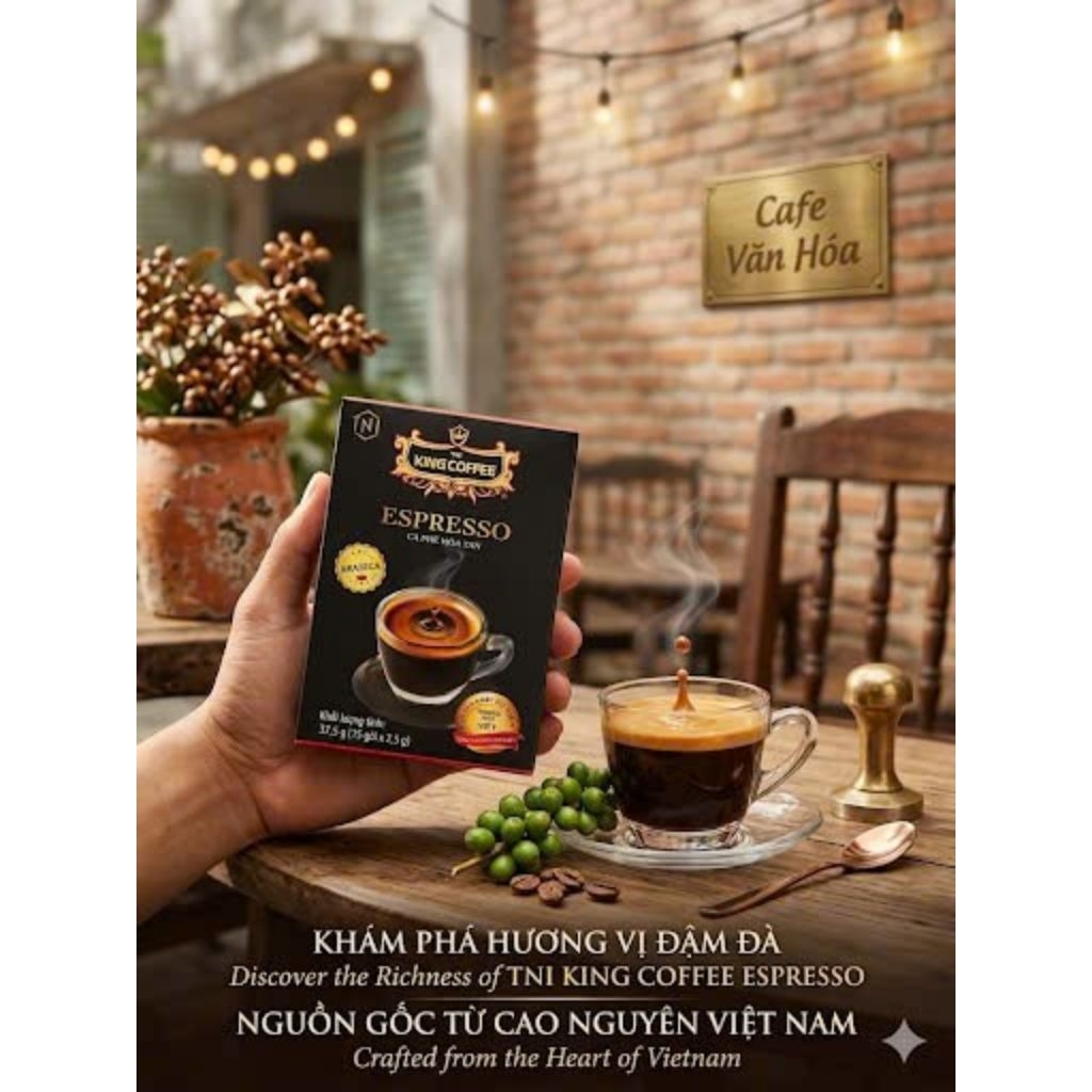 Cà Phê Đen King Coffee Espresso 37.5g date 2028