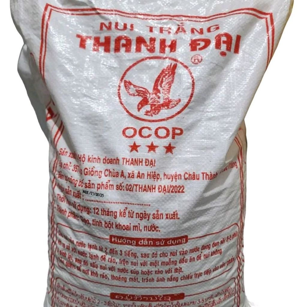 Giá Sỉ 1 Bao là 10kg Nui Ống Gạo Trắng Truyền Thống Loại Dài - Mai Ngọc Food Cần Thơ
