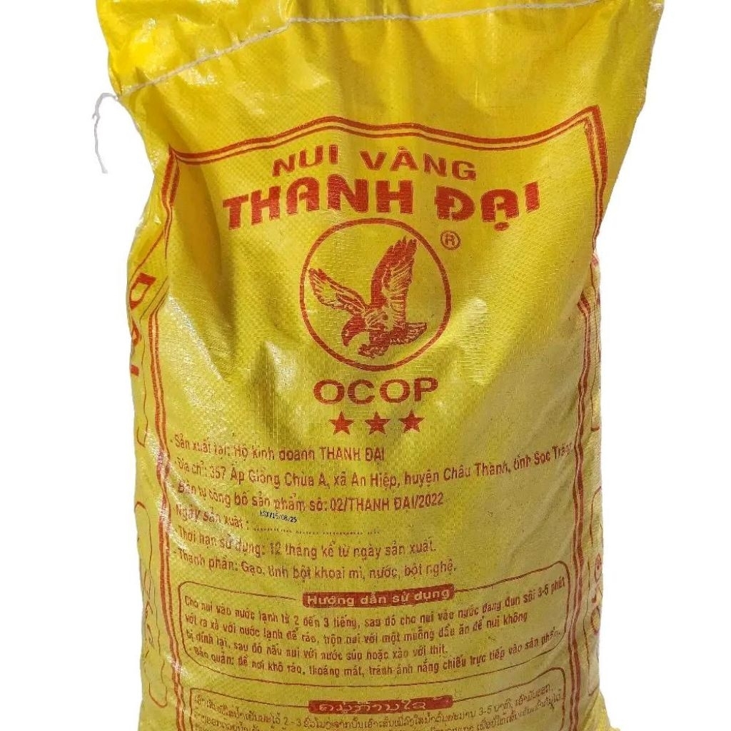 Giá Sỉ 1 Bao là 10kg Nui Vàng Ống Dài - Mai Ngọc Food Cần Thơ