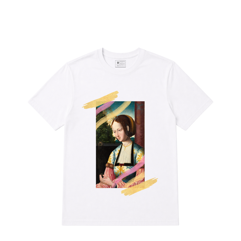 áo thun nam nữ Lady with an Ermine cotton 100% regular fit Holdbit 0039