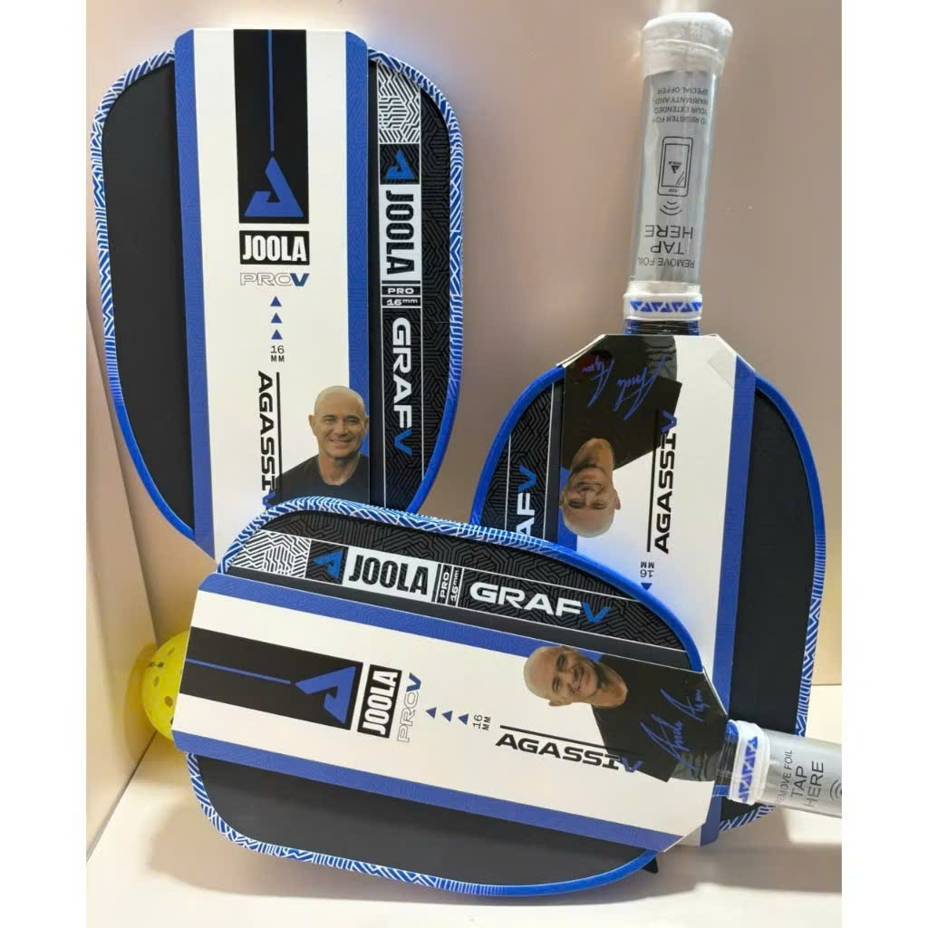 Vợt Pickleball Joola Agassi Pro V Andre Agassi Royal Blue 16mm tặng kem quấn cán 👍
