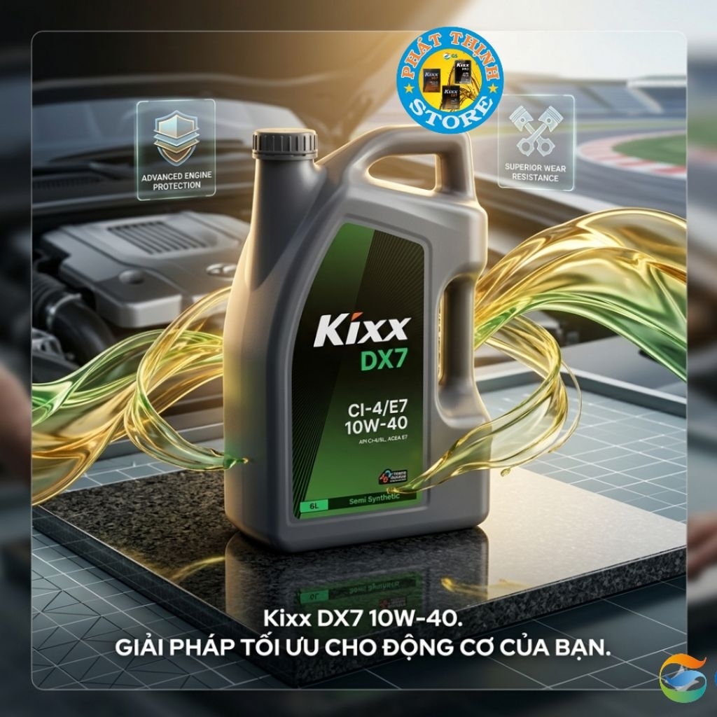 Nhớt Kixx HD1 CI-4 / E7 10W40 - 6L