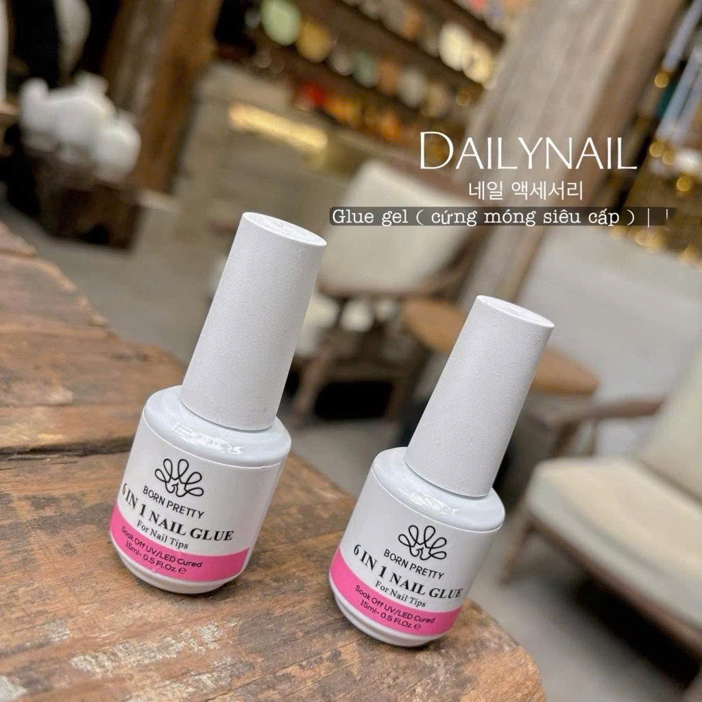 Glue gel 6in1-8in1 Cứng móng, ẩn, úp móng gel nail
