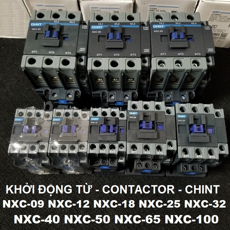 Khởi động từ - Contactor CHINT NXC-40 40A NXC-50 50A NXC-65 65A NXC-100 100A Cuộn hút: 220VAC 380VAC