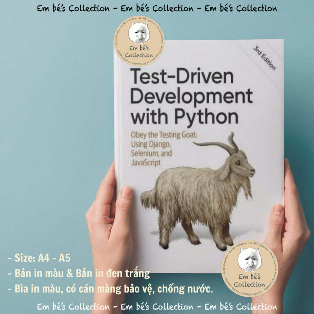 [Bản in] Test-Driven Development with Python. A4-A5. Bìa in màu cán màng