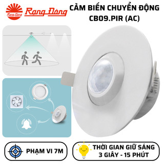 [Rạng Đông] Cảm biến chuyển động Rạng Đông, mã CB09.PIR, âm trần lỗ khoét 90mm, bảo hành chính hãng