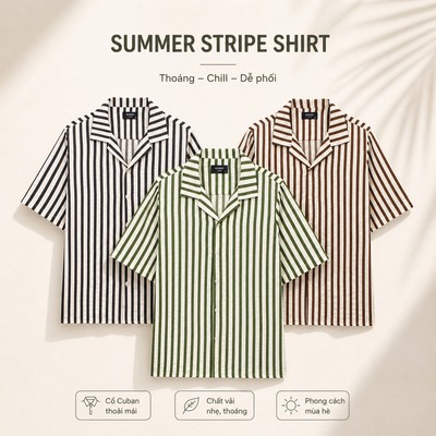 [MUA 2 GIẢM 20%] Áo sơ mi nam ROWAY form suông thoáng mát, Cộc tay đũi nhăn