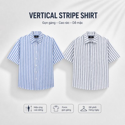 Áo sơ mi ROWAY form regular | Cộc tay linen