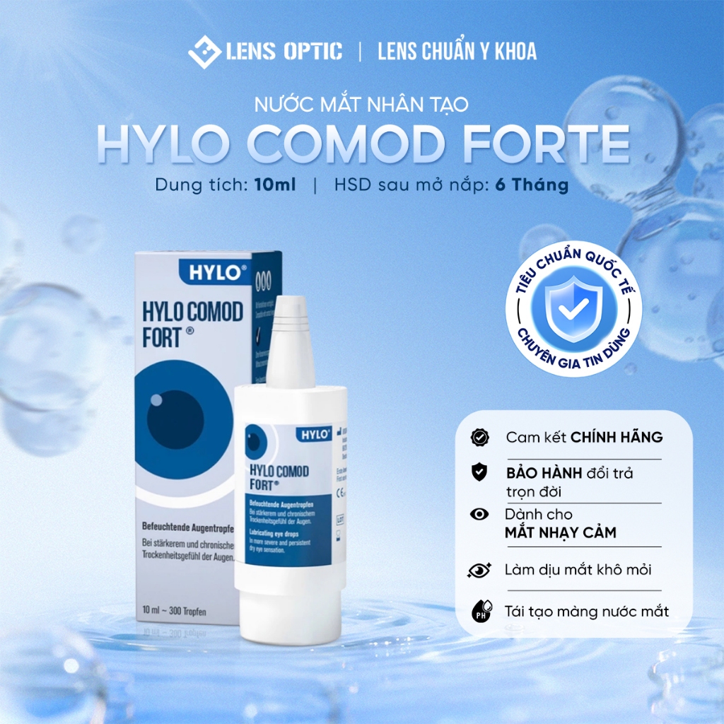 [10ML] Dung Dịch Nhỏ Mắt HYLO COMOD FORTE - URSAPHARM - Đức Cấp Ẩm, Chống Khô, Bảo Vệ Mắt