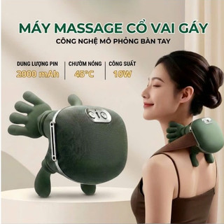 (Loại 1) Máy Massage Cổ Vai Gáy Mô Phỏng Bàn Tay nhiệt hồng ngoại 45°C giảm đau mỏi hiệu quả
