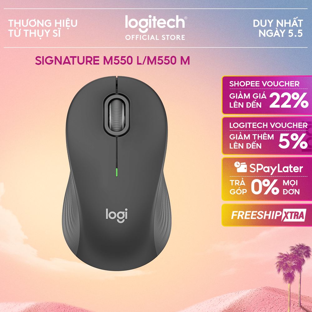 Chuột không dây Bluetooth Logitech M550 Signature - SmartWheel, giảm ồn, 4000DPI, Đa thiết bị | BigBuy360 - bigbuy360.vn