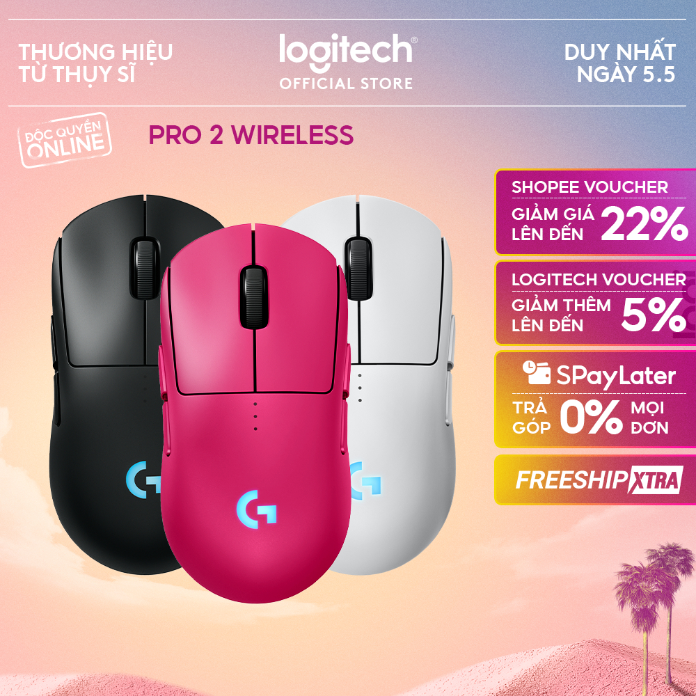 Chuột Gaming không dây Logitech G PRO 2 LIGHTSPEED, Switch LIGHTFORCE, Hero 2 32k DPI, USB-C