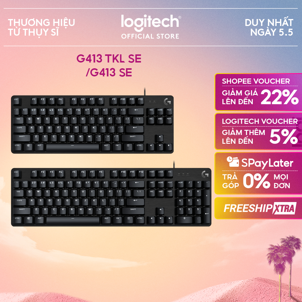 Bàn phím cơ gaming Logitech G413 TKL SE | G413 SE Full size Keycap PBT AntiGhosting | BigBuy360 - bigbuy360.vn