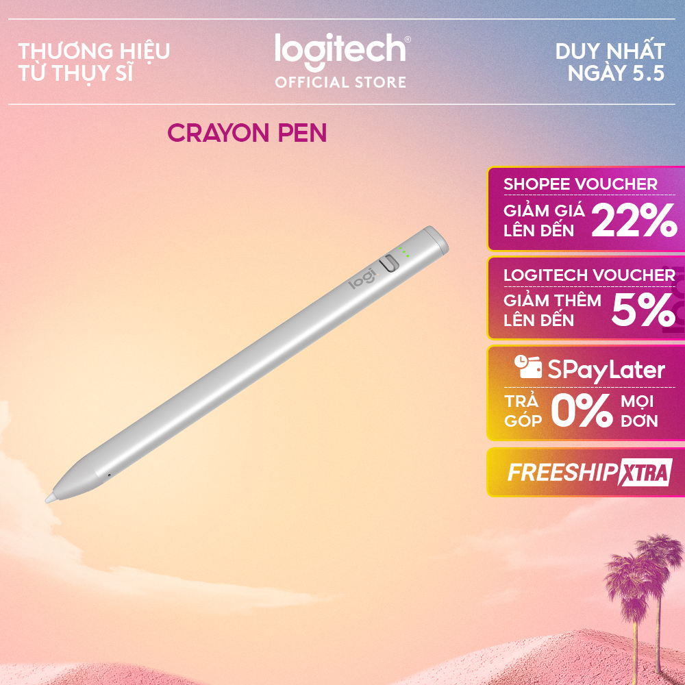 Bút cảm ứng Logitech Crayon dành cho iPad - Công nghệ kỹ thuật số như Apple Pencil