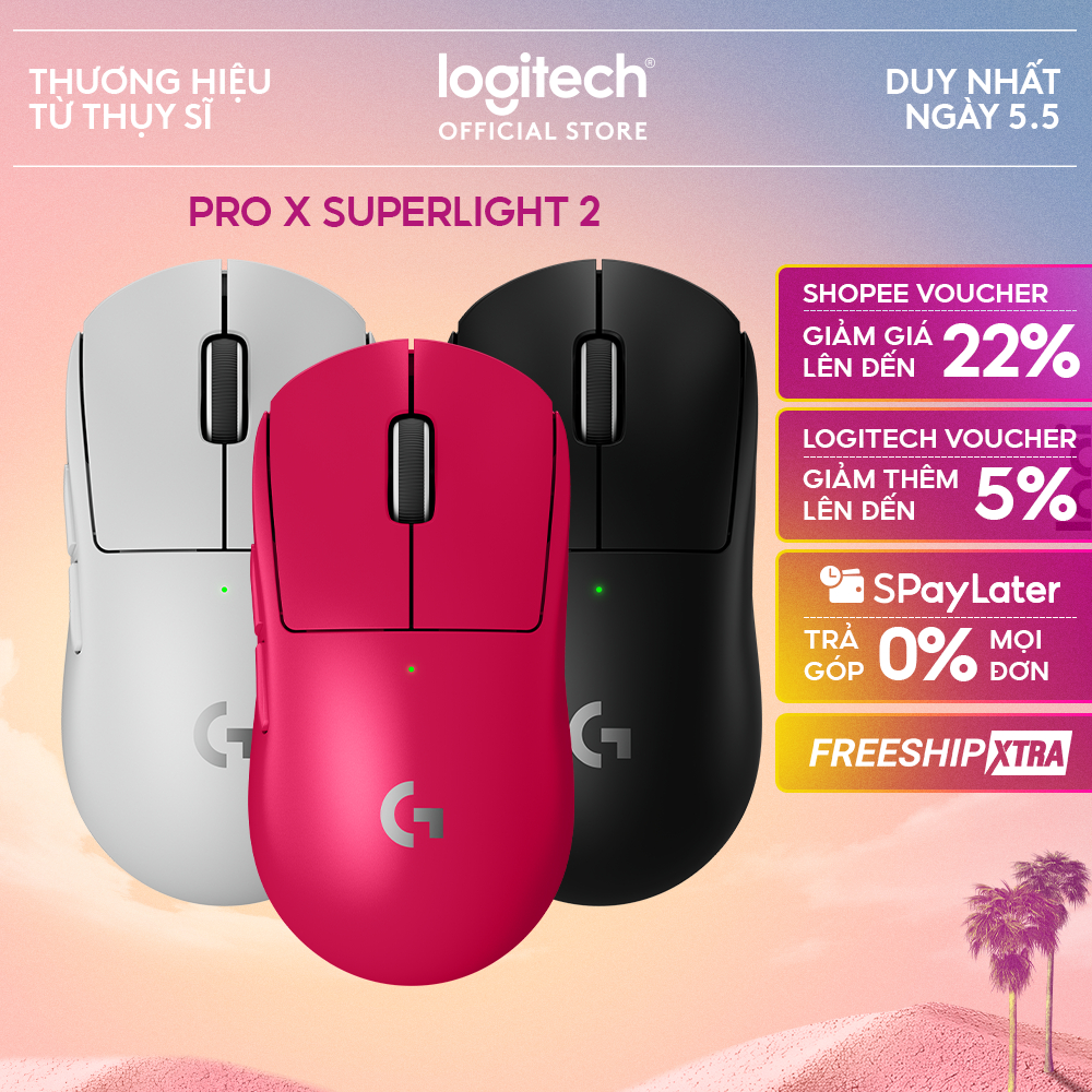 [Version 2] Chuột gaming Logitech G PRO X SUPERLIGHT 2 Lightspeed Switch LightForce