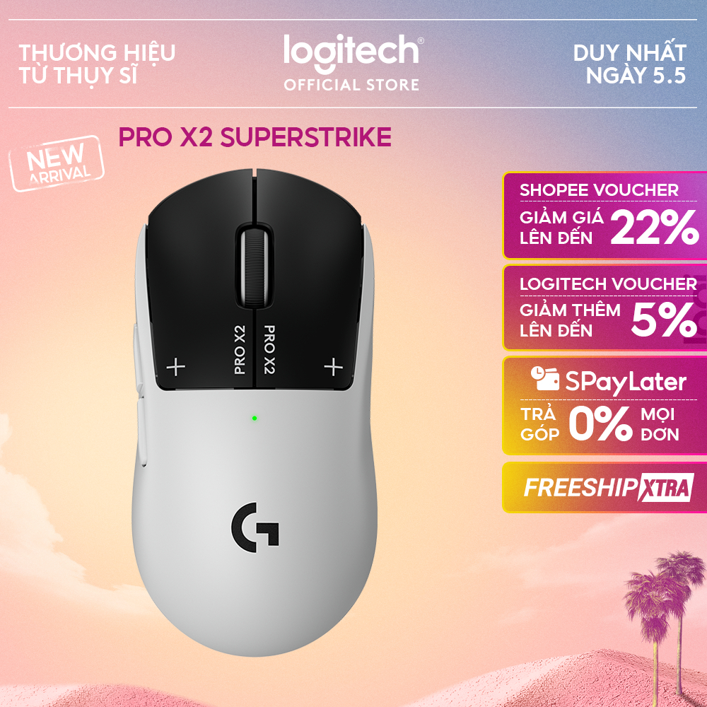 Chuột Gaming không dây Logitech G Pro X2 SUPERSTRIKE LIGHTSPEED - Siêu nhẹ 61g, hiệu suất nhanh, USB-C | BigBuy360 - bigbuy360.vn