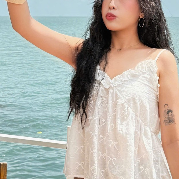 Áo 2 dây nơ nhỏ Aura3 mùa hè