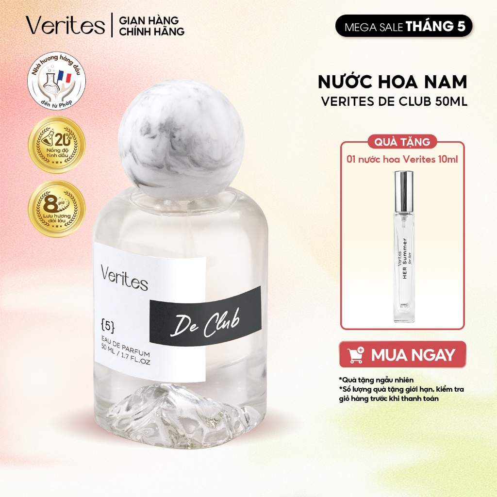Nước Hoa Nam Verites De Club Cuốn hút, Lịch Lãm, Sang Trọng 50ml
