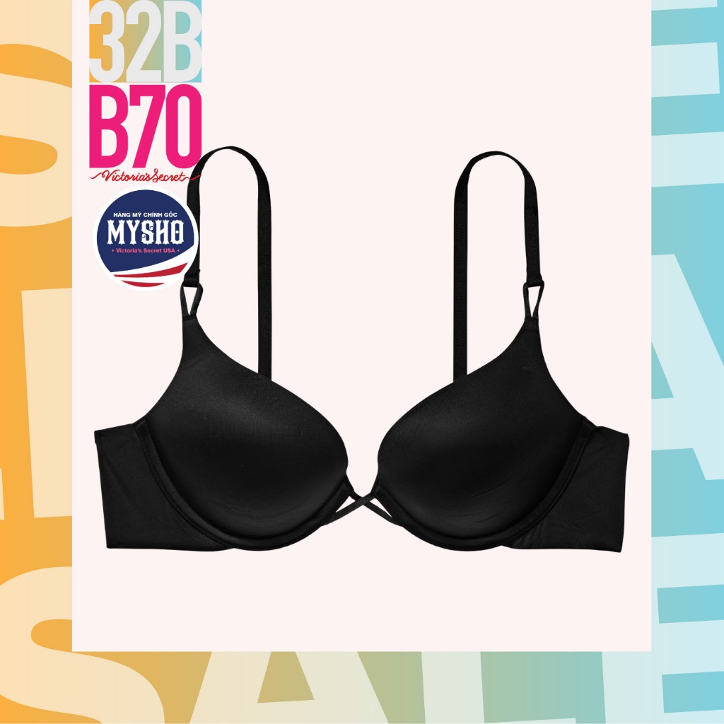[32B/B70 - 143] Áo lót nữ Velvet Add 2-cups, SIÊU NÂNG NGỰC - Black