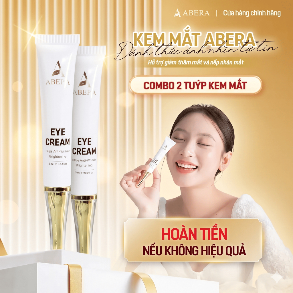 [02 TUÝP] Kem Mắt Abera - Hỗ Trợ Cải Thiện Quầng Thâm Mắt & Nếp Nhắn Mắt