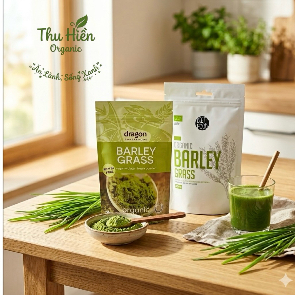 Bột cỏ lúa mạch hữu cơ Dragon Superfoods-150g- BARLEY GRASS powder