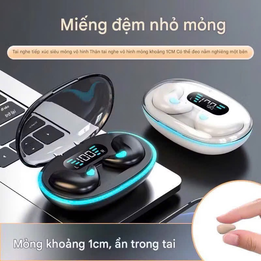 Tai nghe không dây HQAi TWS X55 có màn hình LED, âm thanh hi-fi stereo,nhỏ ngọn, êm tai,âm thanh to.