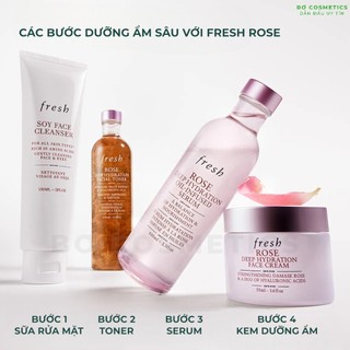 Set Dưỡng Da FRESH Rose Deep Hydration Trio l Bơ Cosmetics