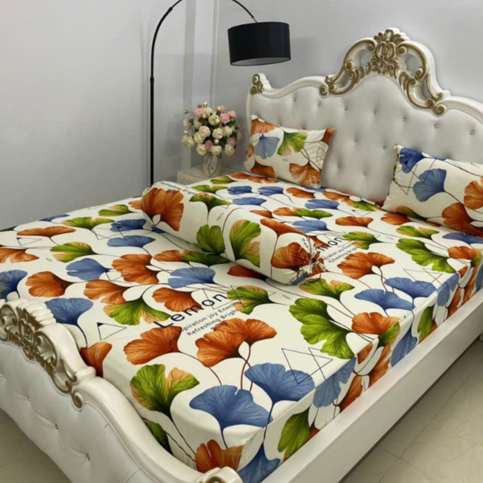 Bộ Drap Thun Hàn Quốc Mát Lạnh 4 món {INBOX chọn màu }