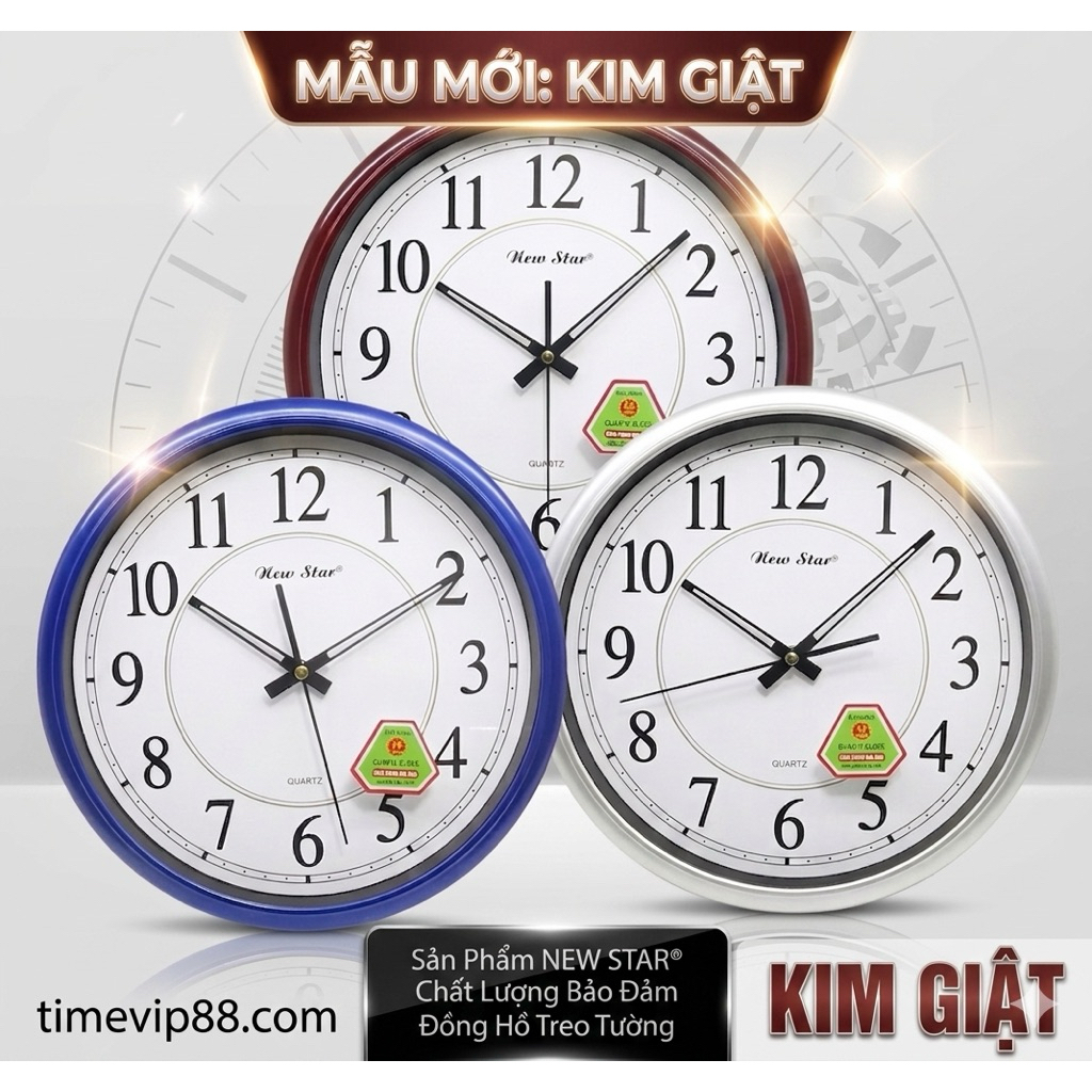 [Kim Giật] Đồng hồ Treo tường N53 Kim Giật