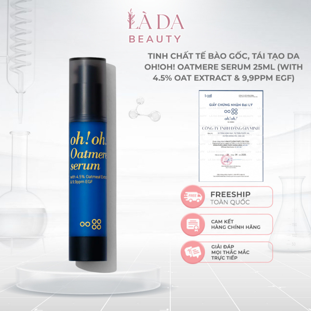 [CÔNG TY] Tinh Chất oh!oh! Oatmere Serum (with 4.5% Oat Extract & 9,9ppm EGF) (25ml)