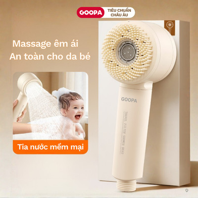 Vòi sen trẻ em GOOPA 2 chế độ xả nước, tia nước mềm mịn không rát da, lõi lọc an toàn cho da bé